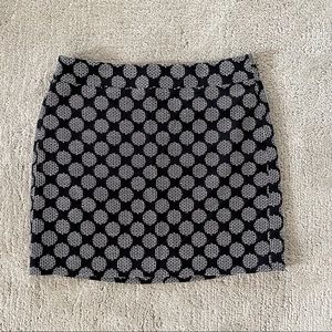 Black & White Embroidered Skirt